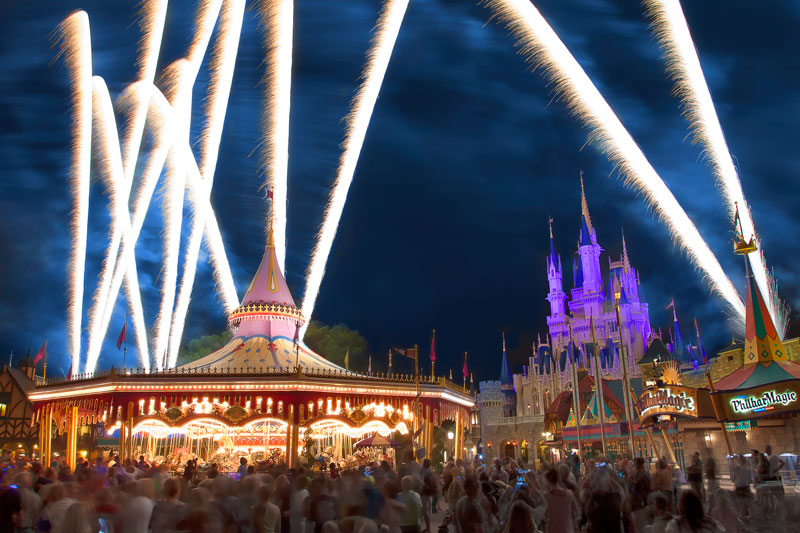 Disney World Fireworks from Fantasyland